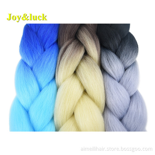 Jumbo Braids Wholesale Price Ombre Colors Hair for Women 24inches Long Twist Braids Synthetic Braiding Hair Extentions